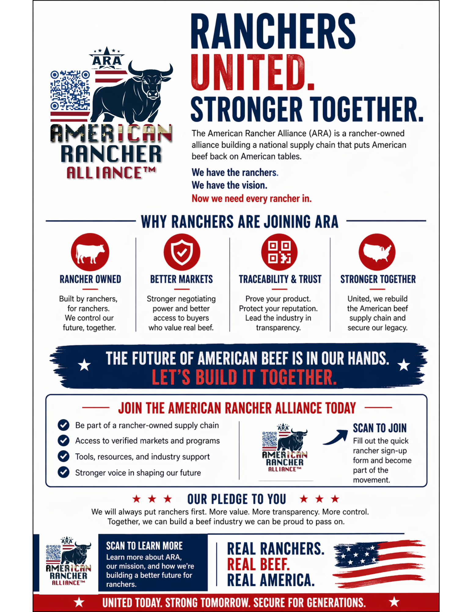 Picture of handout for ranchers to become aware of the American Rancher Alliance.